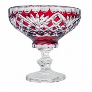 Rubinowa kryształowa patera 16 Ananas MaRika