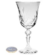 Eleganckie kieliszki kryształowe 170ml z motywem Mrożonego Listka - zestaw 6 sztuk na wino białe i różowe, idealne na wyjątkowe okazje. MaRika