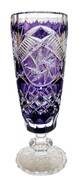 Ametystowy kryształowy wazon wąski 30 cm Młynek MaRika