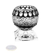 Czarny kryształowy świecznik 15 cm Krata Oliwka MaRika