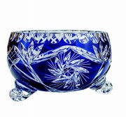 Kryształowa kobaltowa owocarka 20 cm MaRika