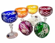 Kolorowe kryształowe kieliszki do szampana 150ml Ananas MaRika