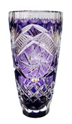 Ametystowy kryształowy wazon Młynek 25 cm MaRika