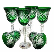 Szmaragdowe kryształowe Rymery 280 ml Ananas 6 szt MaRika