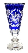 Kobaltowy kryształowy wazon 20 Młynek MaRika