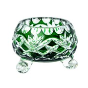 Szmaragdowa kryształowa owocarka 8 Ananas MaRika