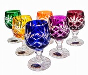Kolorowe kryształowe kieliszki do wódki 40 ml Ananas 6 sztuk MaRika