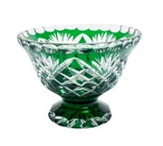 Szmaragdowa kryształowa misa na owoce 16 cm Ananas MaRika