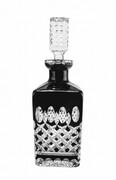 Czarna kryształowa karafka do Whisky Krata Oliwka MaRika