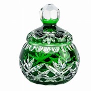 Szmaragdowa kryształowa Cukiernica Ananas MaRika