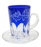 Kryształowa kobaltowa filiżanka 100ml Grawer MaRika