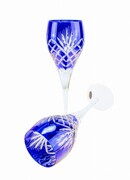 Kobaltowe kolorowe kieliszki kryształowe 2 sztuki MaRika