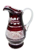 Rubinowy kryształowy dzbanek 1500 ml Krateczka MaRika