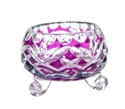 Lila kryształowa owocarka 8 Ananas MaRika