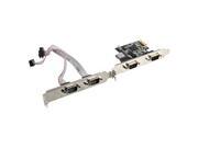 Lanberg Karta PCI Express - COM 9Pin x4 + Śledzie Low Profile Lanberg