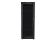 Lanberg Szafa instalacyjna rack stojąca 19 42U 800x1000 czarna, drzwi szklane LCD (Flat pack) Lanberg