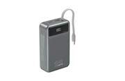 Gembird PowerBank 20000mAh zintegrowane kable QC3.0 18W PD 65W LCD czarny Gembird