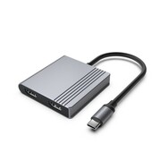 Gembird Adapter USB Type-C 3 w 1 (port USB + HDMI + PD), gwiezdna szarość Gembird