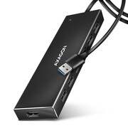 AXAGON HUE-F7A Hub 7-portowy USB 3.2 Gen 1 ALU FLAT, micro USB, 1m USB-A kabel AXAGON