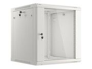 Lanberg Szafa instalacyjna wisząca 19 cali 12U 600X600mm szara (drzwi szklane) Lanberg