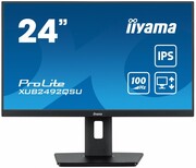 IIYAMA Monitor 23.8 cala ProLite XUB2492QSU-B1 IPS,QHD,USB-C,100Hz,3xUSB(3.2),HDMI,DP 300cd/m2,FreeSync,2x2W,HAS(150mm),PIVOT IIYAMA