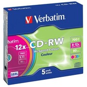 Verbatim CD-RW 8-12x 700MB 5P SL 43167 Verbatim
