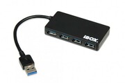 iBOX Hub USB 3.0 4-porty, slim IUH3F56 Czarny iBOX