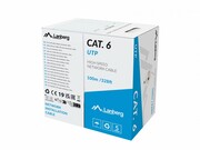 Lanberg Kabel LAN UTP kat.6 100M drut CU szary CPR + fluke passed Lanberg
