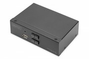 Digitus Przełącznik KVM, 2 portowy, 4K 60Hz, 2xDisplayPort IN, 1xDisplayPort OUT, 2xUSB, 2xAudio IN&OUT Digitus