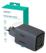 AUKEY PA-C5 ładowarka sieciowa 3xUSB (2xUSB-C i 1xUSB-A) 100W 5A QC5.0 PD3.0 AFC PPS FCP SCP AUKEY