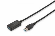 Digitus Kabel przedłużający USB 3.0 SuperSpeed Typ USB A/USB A M/Ż aktywny, czarny 5m Digitus