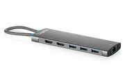 Digitus Stacja dokująca USB-C 11-portowa, HDMI 8K/30Hz + HDMI 4K/60Hz, 3x USB-A + 2x USB-C 3.2 Gen1, 2x USB-A 2.0, RJ45, Power Delivery 100W, MST/SST Digitus