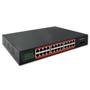 Qoltec Przełącznik sieciowy SWITCH Gigabit Ethernet PoE | 24x RJ45 | 2x SFP | 1000 Mb/s Qoltec