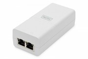 Digitus Zasilacz/Adapter PoE+ 802.3at, max. 52V 30W Gigabit 10/100/1000 Mbps, aktywny, Biały Digitus
