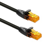 Qoltec Kabel patchcord UTP | kat.6 | 2 x RJ-45 | High speed 1Gb/s | Pozłacane styki | 25m | Czarny Qoltec