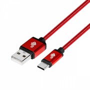 TB Kabel USB-USB C 1.5m rubinowy sznurek TB