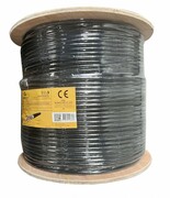 Gembird Kabel sieciowy LAN UTP, kat. 6, drut, 305m, zewnętrzny, czarny Gembird