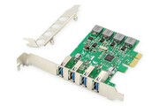 Digitus Karta rozszerzeń (Kontroler) USB 3.0 PCI Express 4xUSB 3.0 Low Profile Chipset: VL805 Digitus