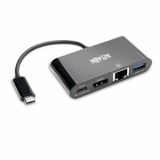 Eaton Wieloportowy adapter USB-C 4K HDMI, port USB-A, GbE, ładowanie PD 60 W, HDCP U444-06N-H4GUBC Czarny Eaton