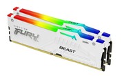 Kingston Pamięć DDR5 Fury Beast RGB 32GB(2*16GB)/5600 CL40 biała Kingston