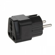 Maclean Adapter gniazdo UK na wtyk EU uniwersalny MCE155 Czarny Maclean