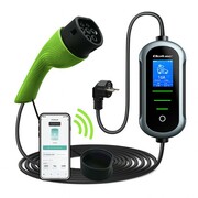 Qoltec Mobilna ładowarka do samochodu elektrycznego EV z regulacją 2w1 Typ2 | 3.5kW | 230V | Wi-Fi | TUYA | SMART LIFE | LCD | 5m Qoltec