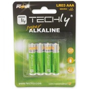 Techly Baterie alkaliczne LR03 AAA 4szt, (IBT-LR03T4B) Techly