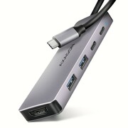 AXAGON HMC-5H60 Wieloportovy hub USB 5in1, 5Gbps, 2 x USB-A, HDMI 4K/60Hz, 1x USB-C, PD 100W, 15cm USB-C kabel AXAGON