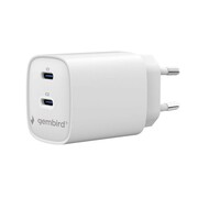 Gembird Ładowarka uniwersalna 2xUSB-C PD 45W biała Gembird