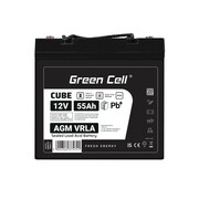 Green Cell Akumulator AGM VRLA 12V 55Ah IP54 Green Cell