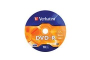 Verbatim DVD-R 16x 4.7GB 10P SP Matt Silver Wrap 43729 Verbatim