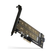 AXAGON PCEM2-D Adapter wewnętrzny PCIe x4, 1x M.2 NVMe M-key + 1x SATA B-key slot, SP & LP AXAGON