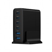 Gembird Ładowarka uniwersalna 75W GaN 2xUSB-A 4xUSB-C szybkie ładowanie czarna Gembird