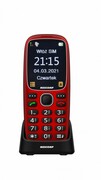 Mesmed Telefon komórkowy dla seniorów Mescomp MT-166 Edgar Elegant SOS 4G Czerwony Mesmed